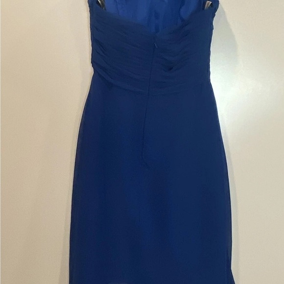 Bill Levkoff Royal Blue Sweetheart‎ Chiffon Strapless Dress Womens 8 - Picture 7 of 9